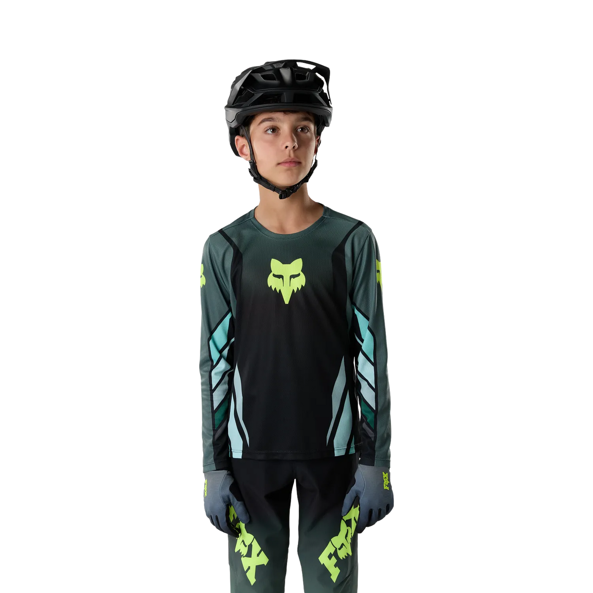 Fox Youth Ranger Long Sleeve Jersey Foundry - Sage Green