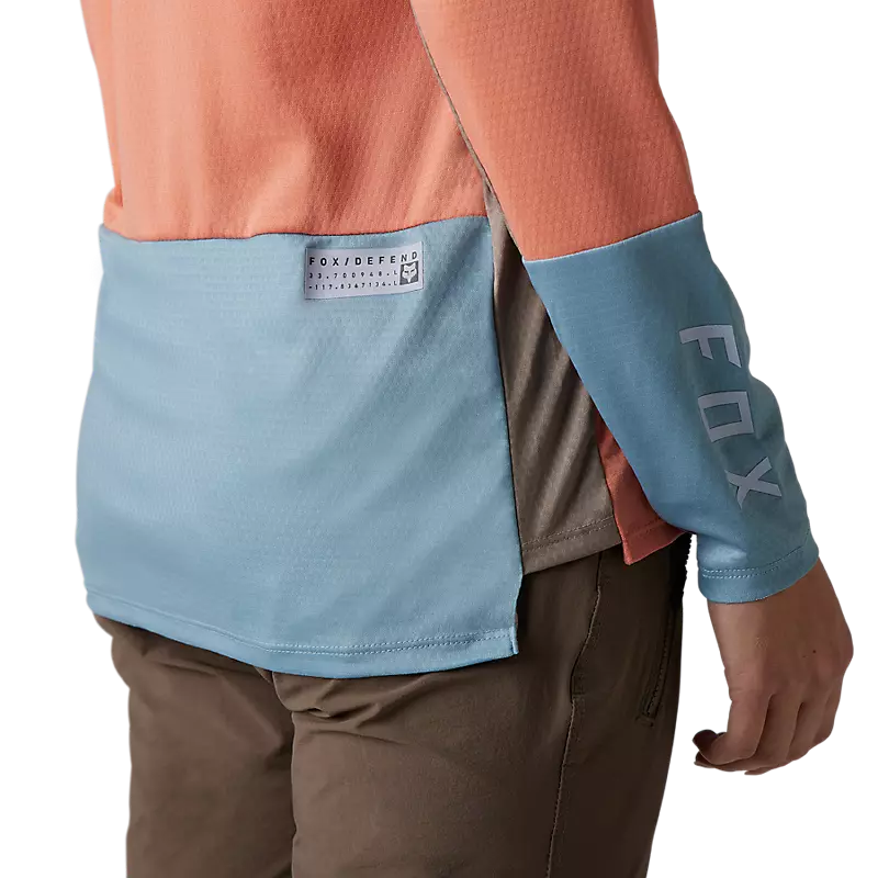Fox Womens Defend Long Sleeve Jersey - Salmon SALE