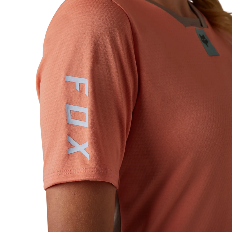 Fox Womens Defend Short Sleeve Jersey - Salmon SALE