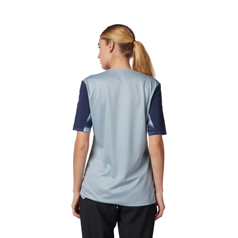 Fox Womens Defend Taunt Short Sleeve Jersey - Gunmetal Grey SALE