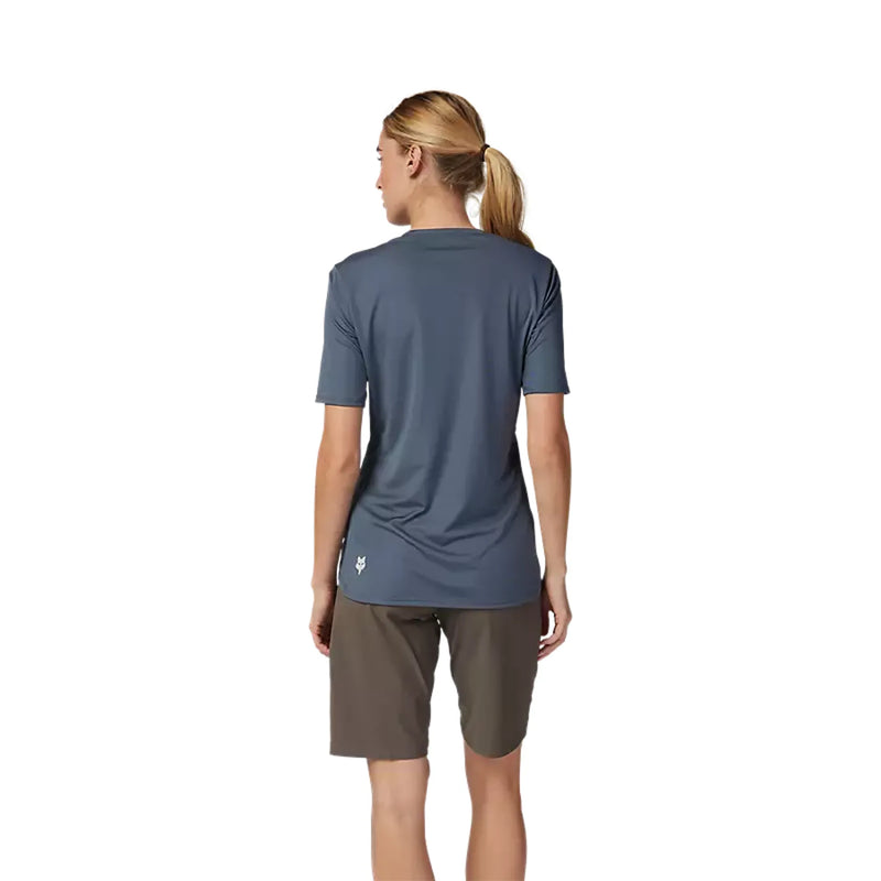 Fox Womens Ranger Wordmark Short Sleeve Jersey - Graphite Grey SALE