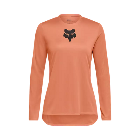 Fox Womens Ranger Fox Head Long Sleeve Jersey - Coral SALE