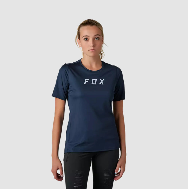Fox Womens Ranger Fox Head Short Sleeve Jersey - Midnight Blue SALE