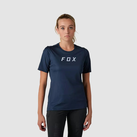 Fox Womens Ranger Fox Head Short Sleeve Jersey - Midnight Blue SALE