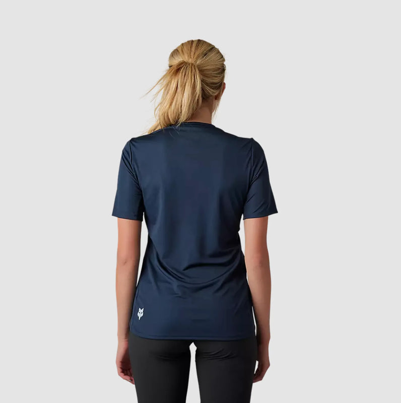 Fox Womens Ranger Fox Head Short Sleeve Jersey - Midnight Blue SALE