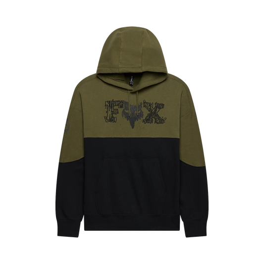 Fox Abyss Fleece Pullover Hoodie - Olive Green