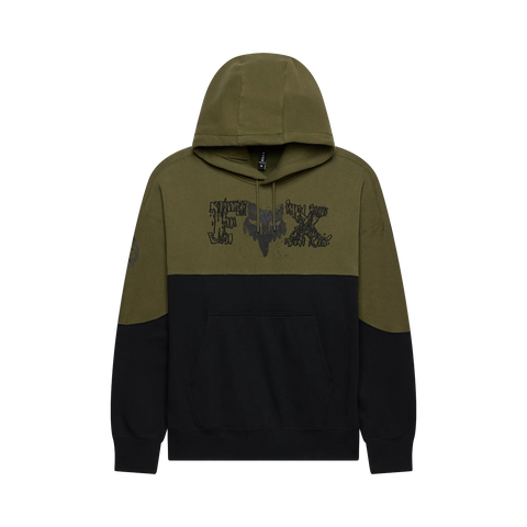 Fox Abyss Fleece Pullover Hoodie - Olive Green