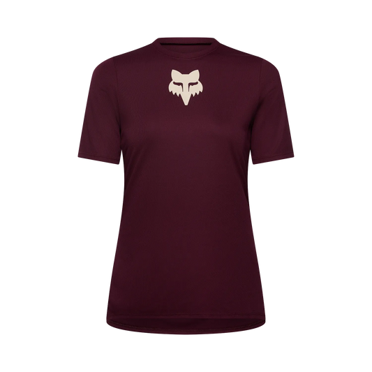 Fox Womens Ranger Fox Head Jersey - Dark Maroon