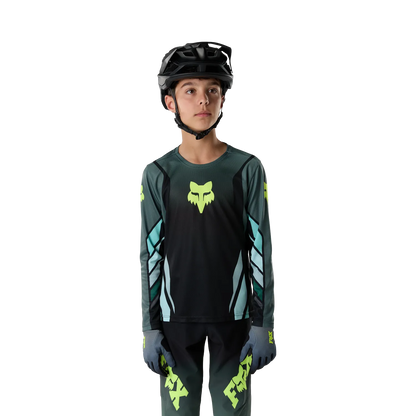 Fox Youth Ranger Long Sleeve Jersey Foundry - Sage Green