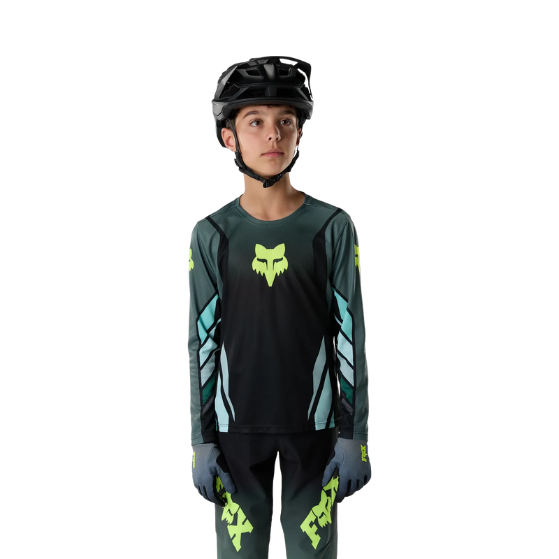 Fox Youth Ranger Long Sleeve Jersey Foundry - Sage Green