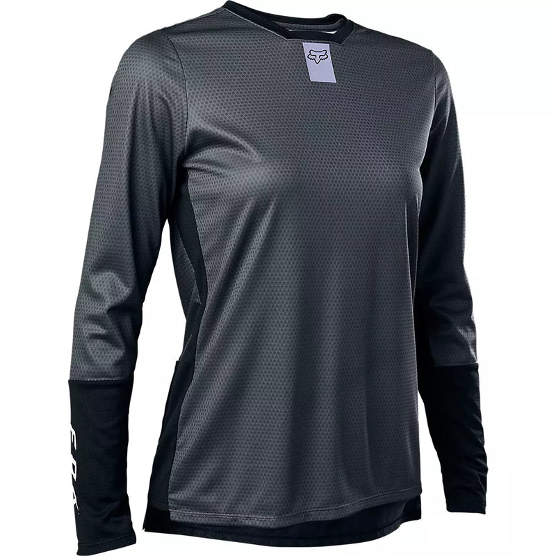 Fox Womens Defend Long Sleeve Jersey - Dark Shadow SALE